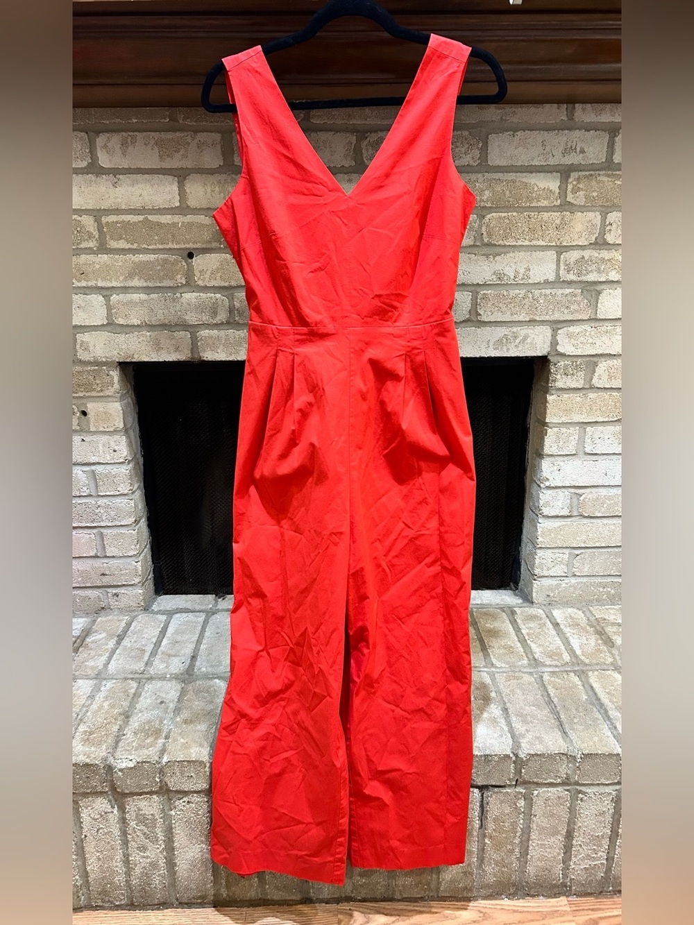 J.Crew Vibrant Red V-Neck Dress EUC